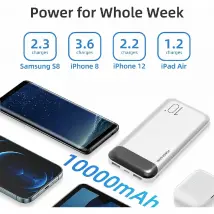 YOBON Batterie Externe 10 000mAh Type-C Blanc