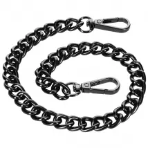 Avizar Chaîne Maille Gourmette 40cm Noire Nacré