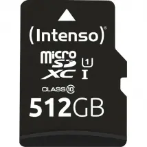 Intenso microSDXC 512GB Class 10 UHS-I - Noir