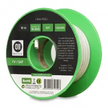 Bobine Coaxial 10m - Blanc