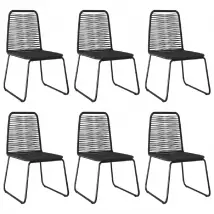 vidaXL Chaises d'extérieur en résine tressée - Lot de 6