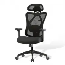 IKIDO Fauteuil de bureau ergonomique Noir