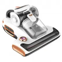 Jigoo t600 aspirateur anti acariens pour matelas avec lumière uv, 700w 15kpa punaise de lit élimine 99,9%-blanc
