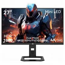 Moniteur de jeu TITAN ARMY P275MV PLUS, écran IPS rapide de 27 pouces, 3840 x 2160 à 160 Hz et 1920 x 1080 à 320 Hz, HDR1000, temps de réponse à gris de 1 ms, FreeSync