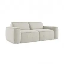 Canapé modulable 3 places en tissu texturé - OMAO