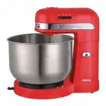Robot pétrin - JOCCA - Bol en acier inoxydable 3,5 L - 5 vitesses - Rouge et gris