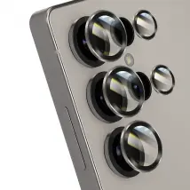 Forcell Verre Trempé Caméra pour Galaxy S25 Ultra Anti-reflet Quintuple Lentille Beige