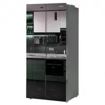 Linarie Réfrigérateur Congélateur 4 portes LSCD430MIR 418 Litres Meribel verre Miroir fumé