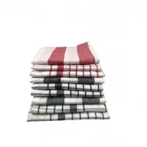 Lot de 9 torchons coton de cuisine à rayure et carreaux Cenocco CC9068