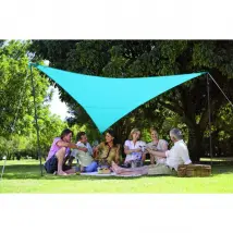 Pack voile d ombrage triangulaire Camping Serenity 3,6m azur JARDILINE VK360 AZUR