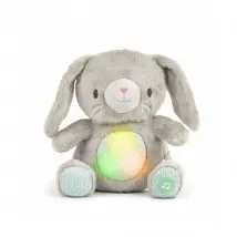 INGENUITY Doudou bébé lapin Sylvi, peluche, mélodies et vibrations apaisantes, lumineux, cadeau naissance
