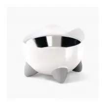 Gamelle pour chat - CATIT - PIXI - 200ml - Surélevée - Bols en acier inoxydable amovibles - Blanc