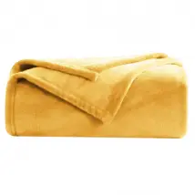 Inny Couverture pour Canapé et Lit en Tissu 150x200cm Confortable Chaleureux Jaune