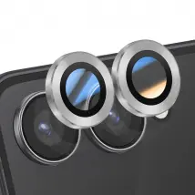 Enkay Protection d'Objectif Caméra pour Galaxy Z Flip 7 Double lentille Argent