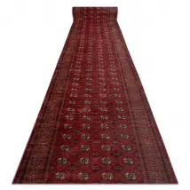 TAPIS DE COULOIR antidérapant LOTUS BUCHARA 30250 Classique rouge lavable 120cm 120x520 cm