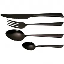 Ménagère 16 pièces inox noir - 40116 - PRADEL PREMIUM