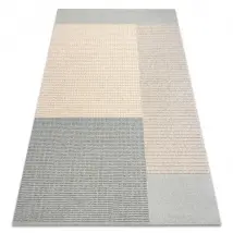 Moquette en laine FLUX 461.9.AE500 OSTA - Géométrique, structurelle, loft bleu crème 120x170 cm