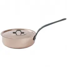 Sauteuse cuivre 24 cm + couvercle - 202524 - BAUMALU