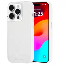 CASE MATE Coque Compatible MagSafe pour iPhone 15 Pro Design Iridescent Blanc