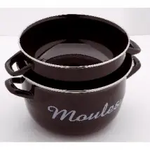 Marmite à moules 24 cm noire - 312838 - BAUMALU