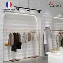Papier peint mural autoadhésif blanc 3D effet pierre