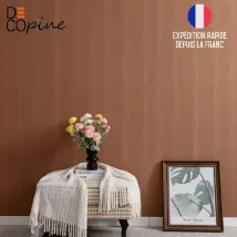 Papier Peint Autocollant 3D Effet Pierre Rouge