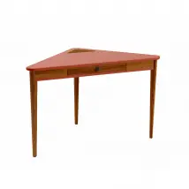 Ashme Bureau d'angle avec tiroir, 114 x 61, Rose antique, chêne, Ragaba