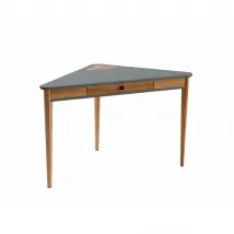Ashme Bureau d'angle avec tiroir, 114 x 61, Béton gris, Ragaba