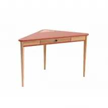 Ashme Bureau d'angle avec tiroir, 114 x 61, Rose antique, Ragaba