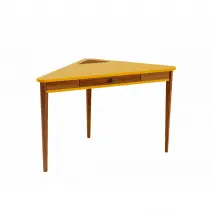 Ashme Bureau d'angle avec tiroir, 114 x 61, Genêt jaune, chêne, Ragaba
