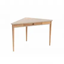 Ashme Bureau d'angle avec tiroir, 114 x 61, Brun beige, Ragaba