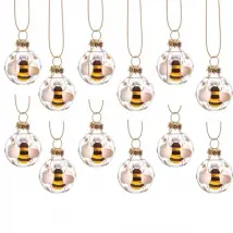 Mini abeille boules de Noël (set12)