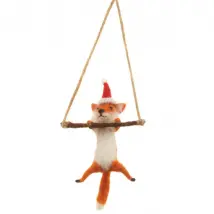 Renard sur trapèze en feutre Cintre de Noël