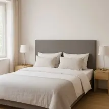 Tête de lit largeur 160 x 80 cm tissu couleur Gris clair