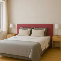 Tête de lit largeur 220 x 110 cm tissu couleur Rose Grenade