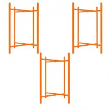 Lot de 3 Supports Pliables en X 75 cm H Pour Planches de Mortier Maçonnerie