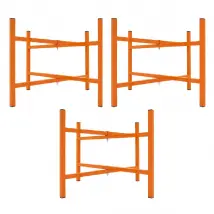 Lot de 3 Supports Pliables en X 50 cm H Pour Planches de Mortier Maçonnerie