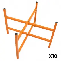 Lot de 10 Supports Pliables en X 50 cm H Pour Planches de Mortier Maçonnerie