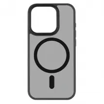 Crong Coque MagSafe pour iPhone 16 Pro Hybrid Frost MAG Cover Ultra Renforcé Noir