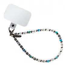 Crong Dragonne pour Téléphone avec Coeurs Arc-En-Ciel Ultra Élégant Dorée