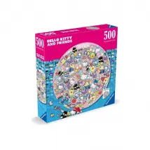 Puzzle rond 500 p Un tourbillon de douceur / Hello Kitty