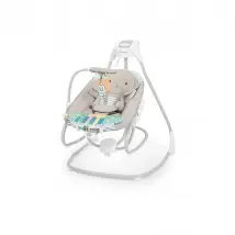 INGENUITY Balancelle électrique et transat a bascule 4 en 1 Sylvi. Evolutif avec un jeu piano bébé inclus