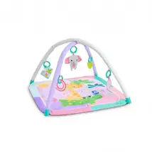 BRIGHT STARTS Tapis de sol éveil bébé évolutif pliable- Jungle Rose- arche avec jouets sensoriels et musicaux, miroir