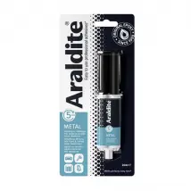Colle époxy bi-composant - ARALDITE - 24 ml - Spécial métaux - Haute résistance - Réparation durable