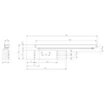 Ferme porte TS 92 CONTUR sans bras finition noir DORMA 42020119