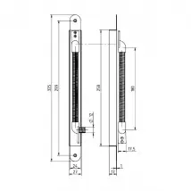 Passe câble invisible pour ouverture de porte jusqu’à 120° ASSA ABLOY EA280100000