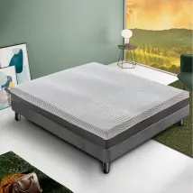 Matelas à ressorts ensachés et à mémoire de forme avec 9 zones différenciées et déhoussable
