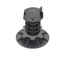 Jardinex Plot terrasse bois réglable 20 cm - Noir