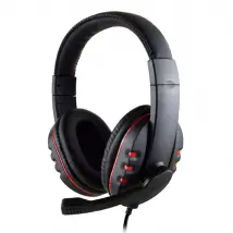 Casque USB HEDEN Noir-Rouge