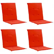 Decoshop26 Coussins de chaise jardin x4 - Rouge